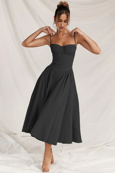 Aubrey™ - Elegant Sleeveless Corset Midi Dress