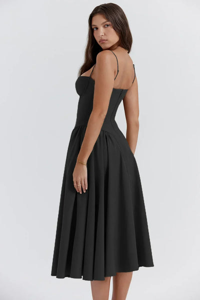 Aubrey™ - Elegant Sleeveless Corset Midi Dress