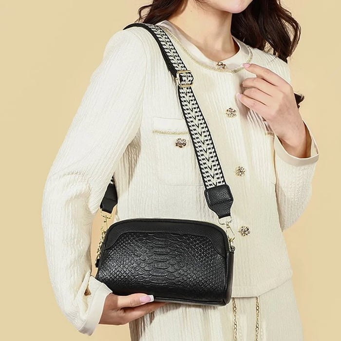 Olivia™ - Elegant Alligator Pattern Vegan Leather Crossbody Bag