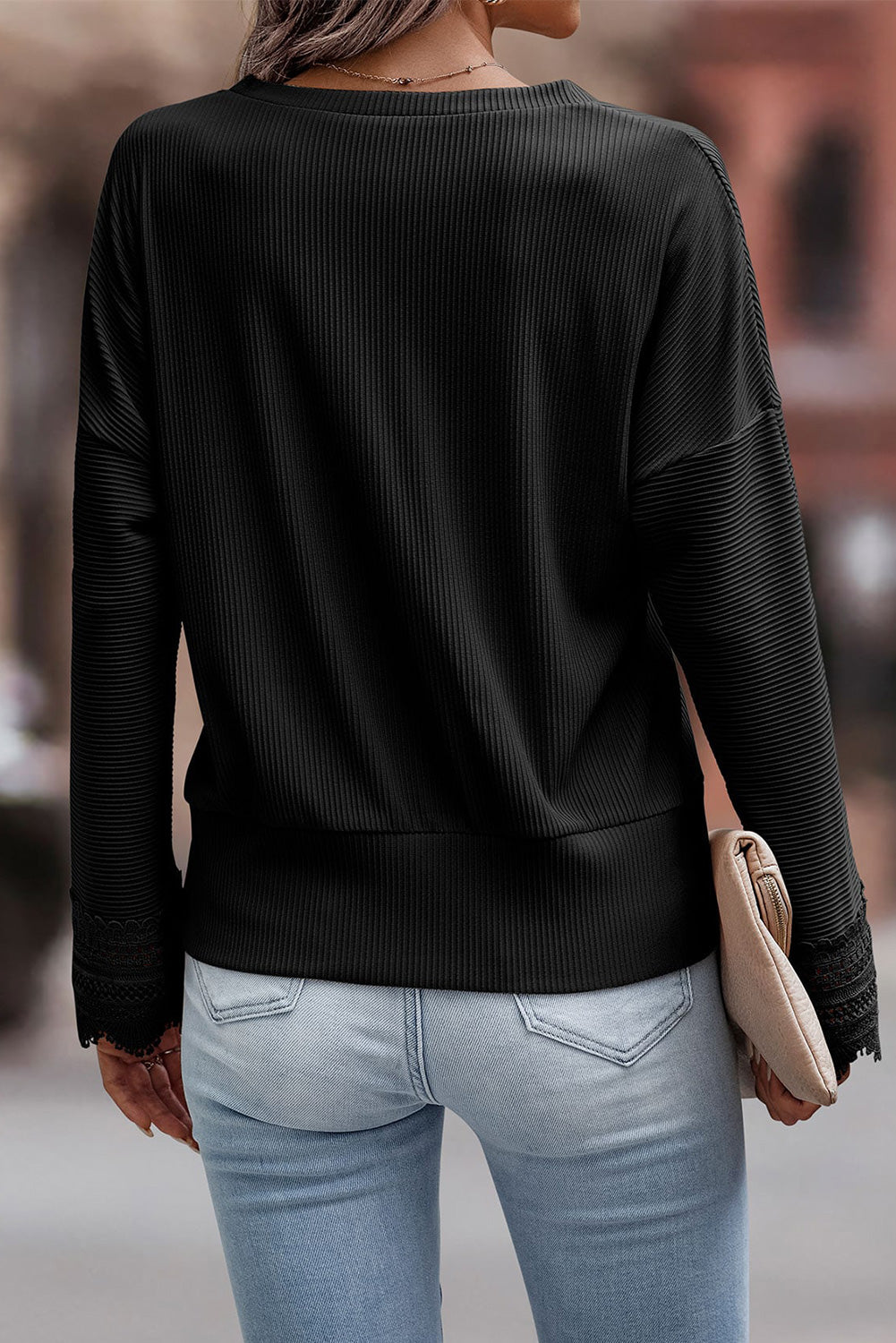 Olivia™ - Stylish V-Neck Long-Sleeved Knitted Top