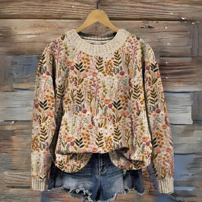 Penelope™ - Soft Floral Nature Sweater