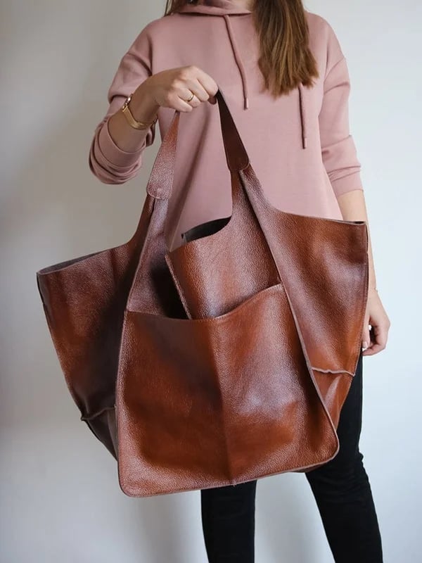 Scarlett™ - Handmade Oversizes Leather Handbag