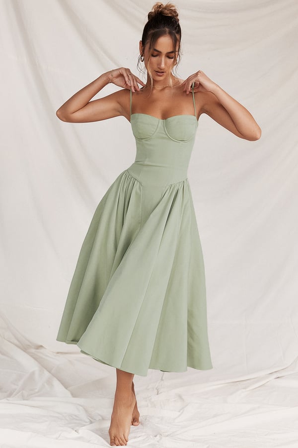 Aubrey™ - Elegant Sleeveless Corset Midi Dress