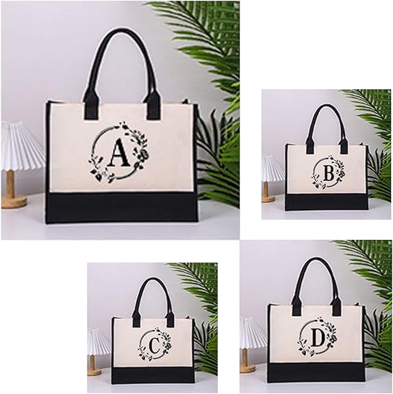 Harper™ - Letter Personalized Tote Bag