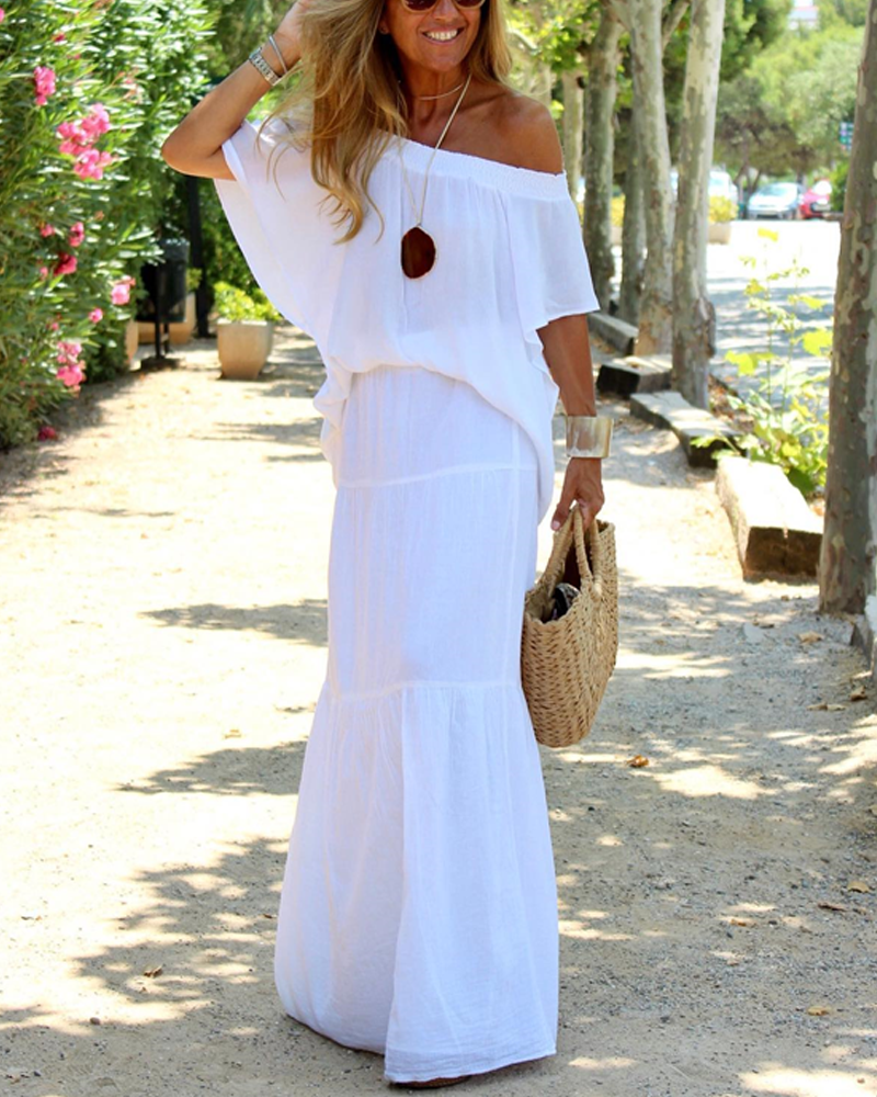 Zoe™ - Comfy Off-Shoulder Maxi Dress