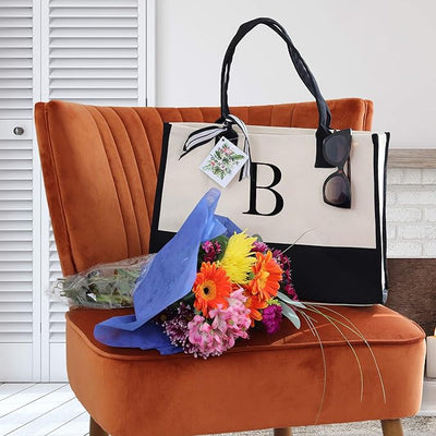 Harper™ - Letter Personalized Tote Bag