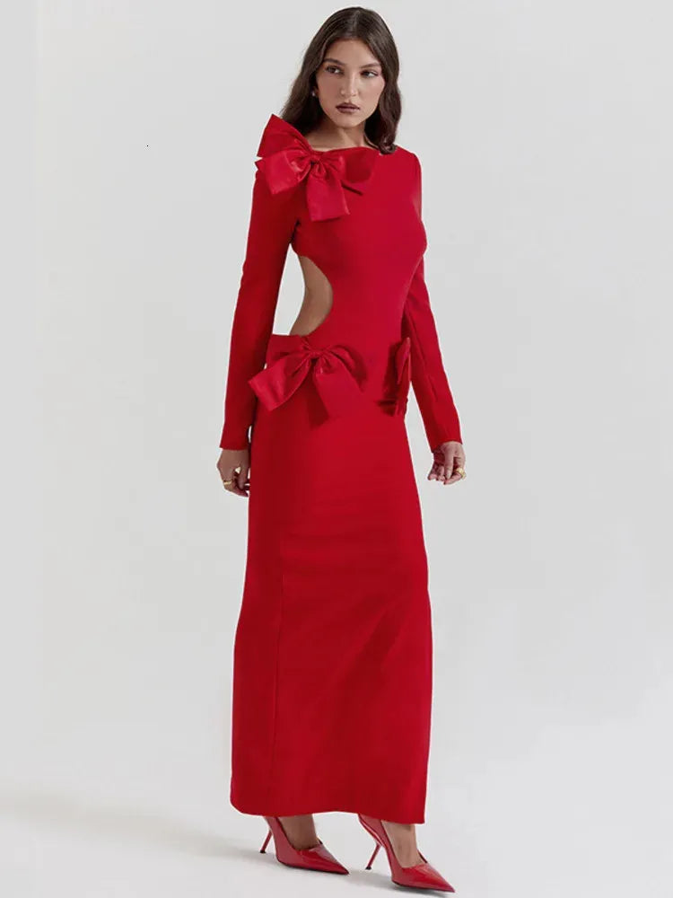 Aubrey™ - Attractive Long Dress With Bows