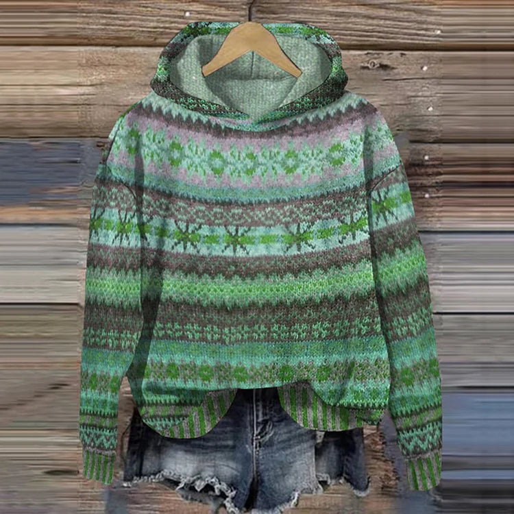 Lina™ - Ethnic Knit Style Hoodie