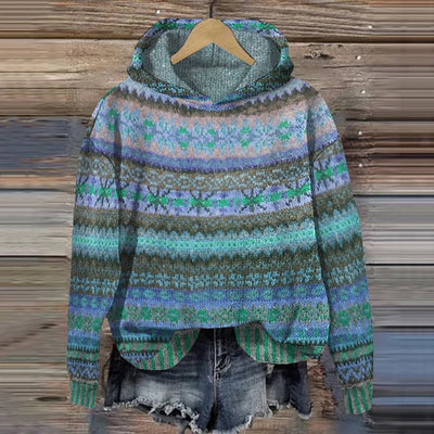 Lina™ - Ethnic Knit Style Hoodie