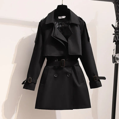 Layla™ - Stylish Double Breasted Loose Sleeve Trench Coat with Belt