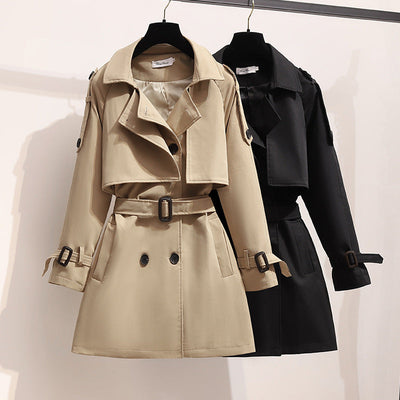 Layla™ - Stylish Double Breasted Loose Sleeve Trench Coat with Belt