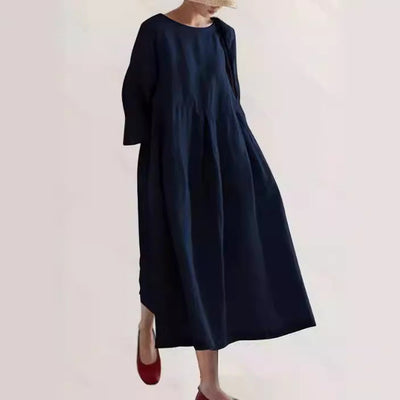 Luna™ - Loose Linen Dresses with Side Pockets