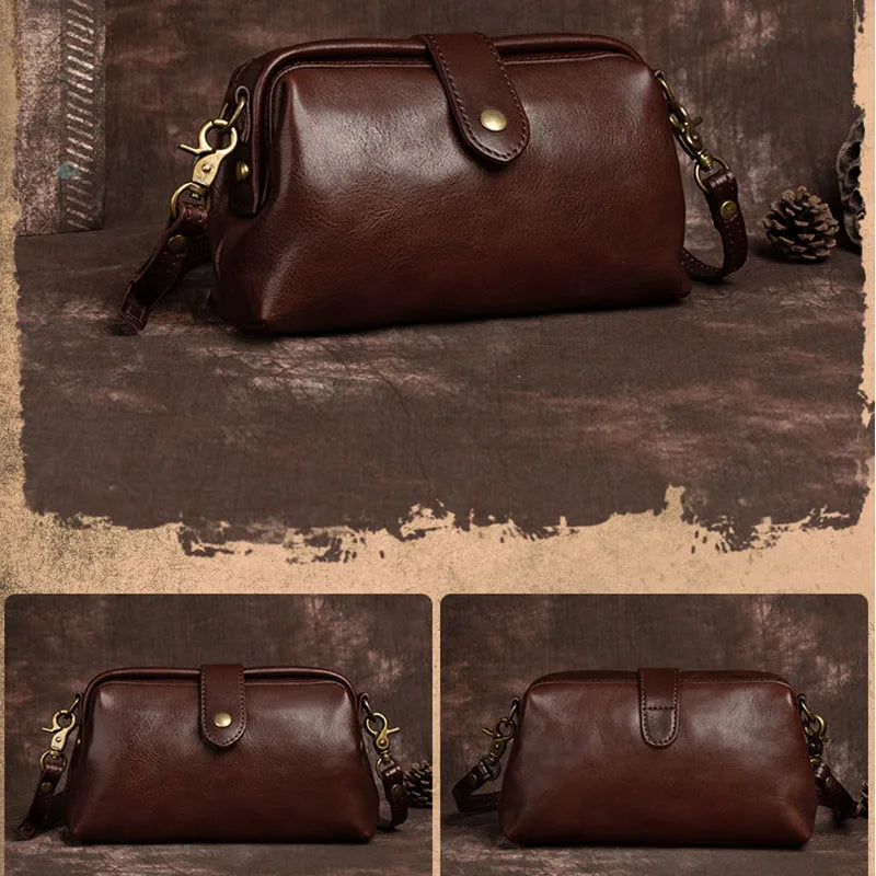 Alyssa™ - Retro Leather Handmade Bag