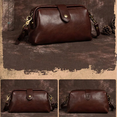 Alyssa™ - Retro Leather Handmade Bag