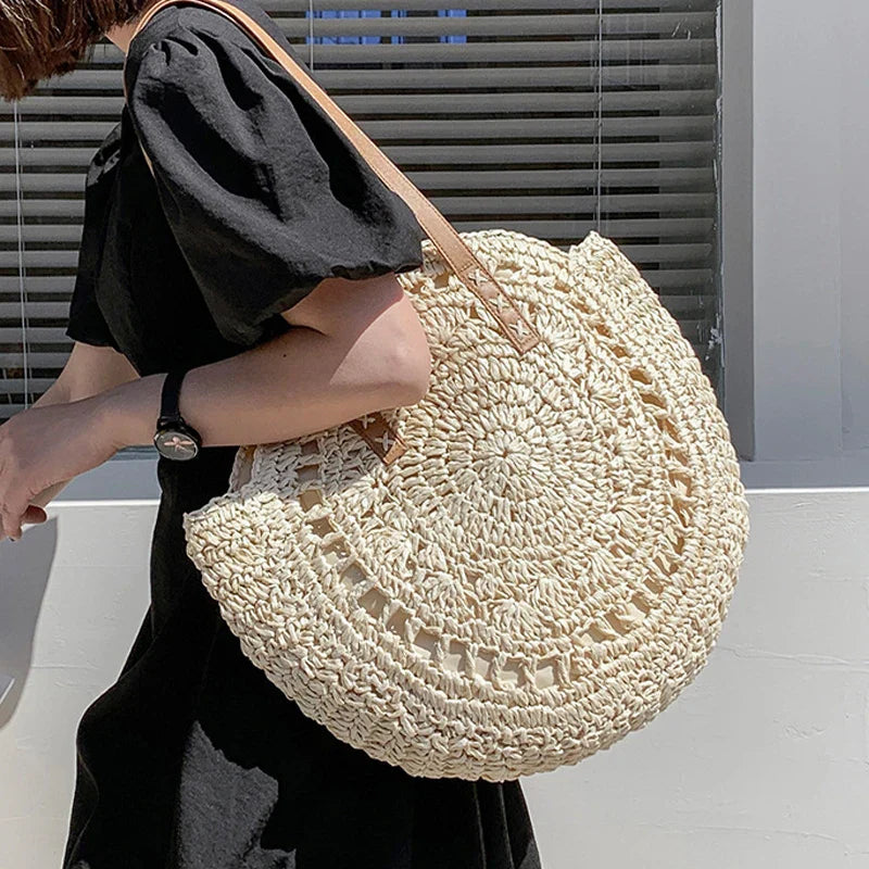 Hannah™ - Handmade Multifunctional Straw Handbag