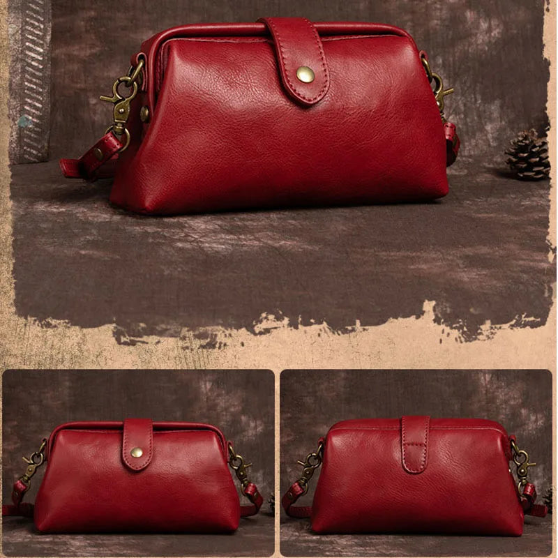 Alyssa™ - Retro Leather Handmade Bag