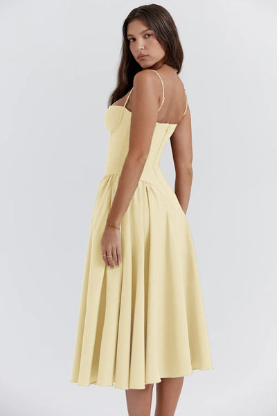 Aubrey™ - Elegant Sleeveless Corset Midi Dress