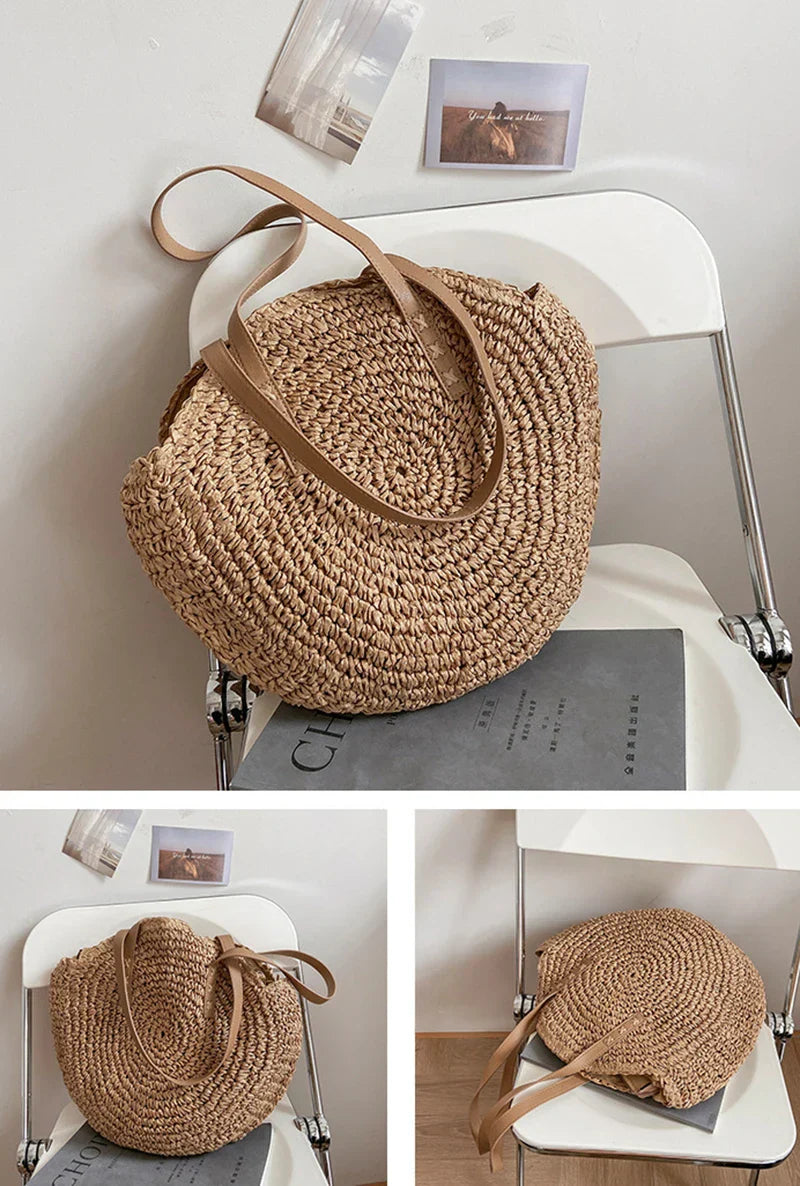 Hannah™ - Handmade Multifunctional Straw Handbag