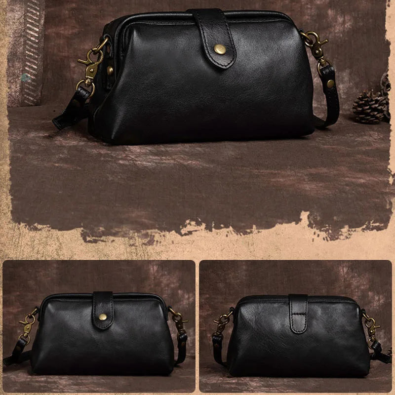 Alyssa™ - Retro Leather Handmade Bag