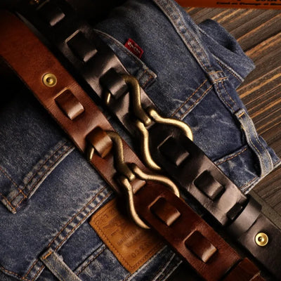 Levi™ - Handcrafted Pure Leather Hook Belt