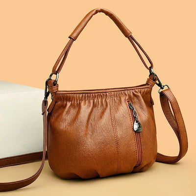 Lina™ - Vintage Leather Shoulder Bag