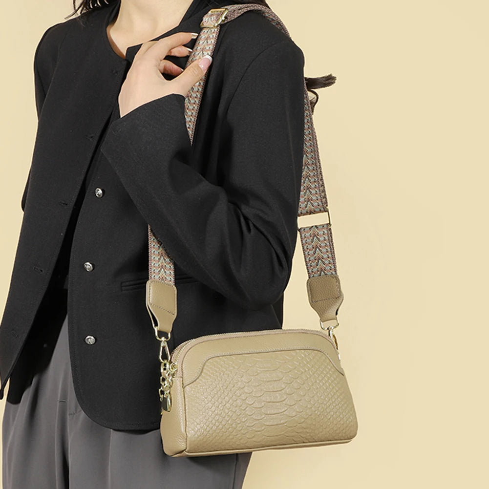 Olivia™ - Elegant Alligator Pattern Vegan Leather Crossbody Bag