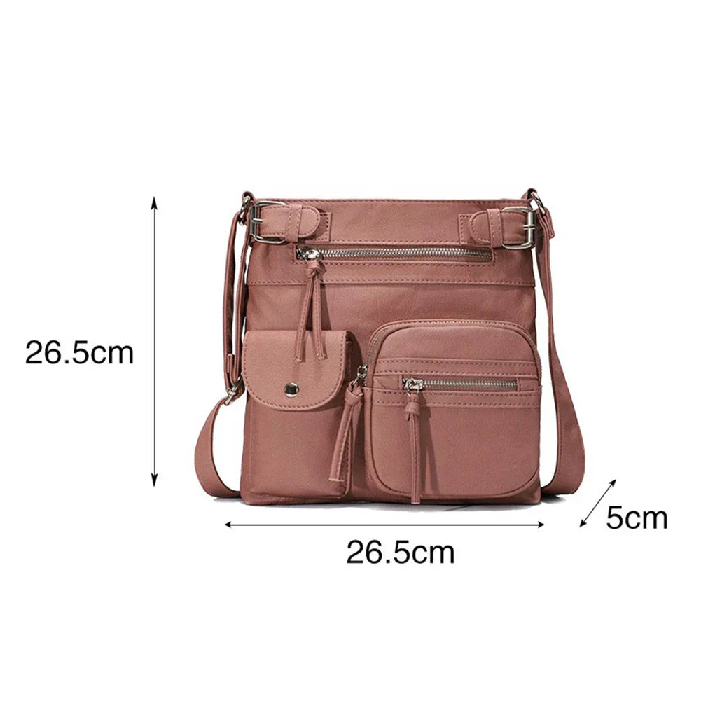 Ariana™ - Multiple Pockets Soft Leather Crossbody Bag