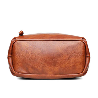 Ellie™ - Double Zipper Vegan Leather Shoulder Bag