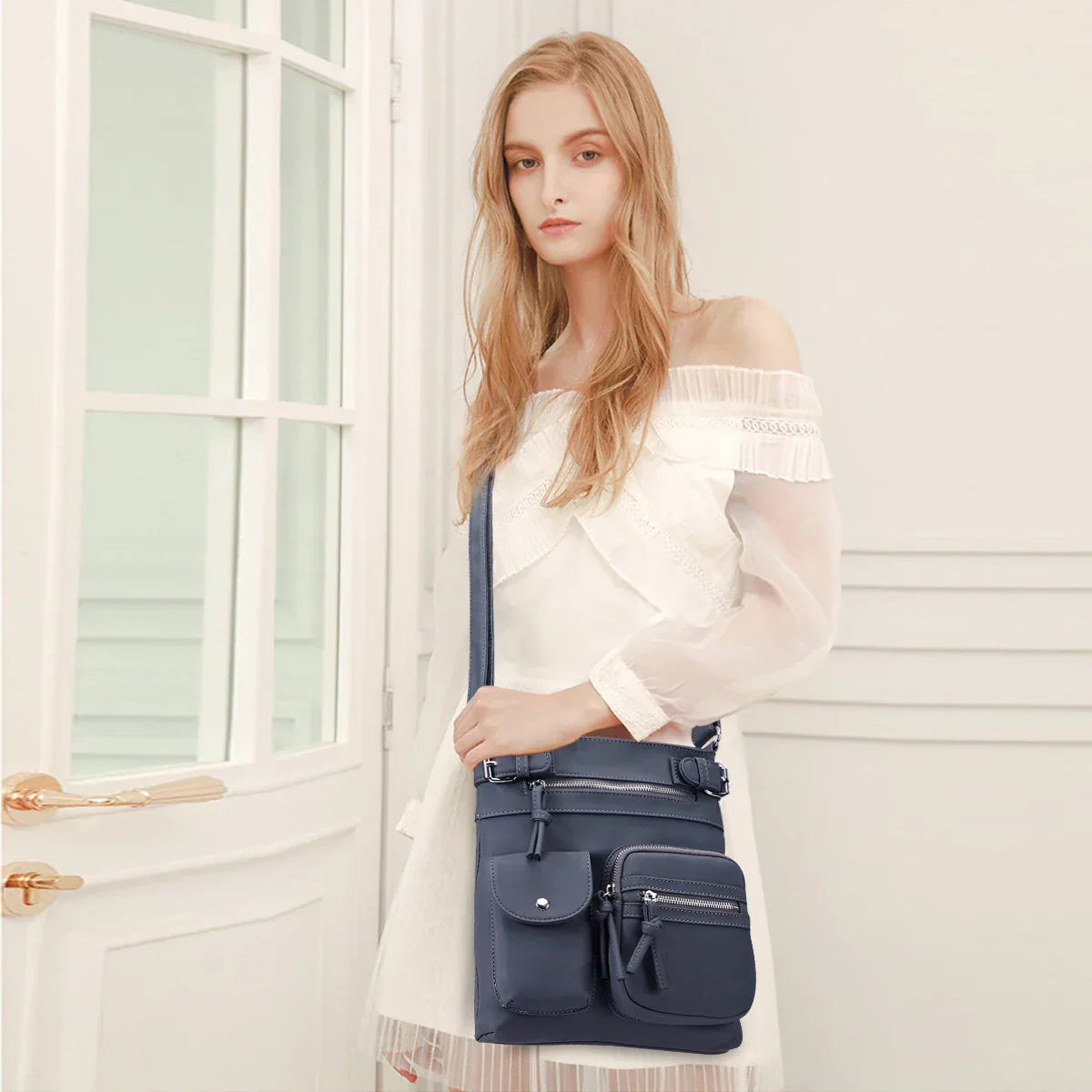 Ariana™ - Multiple Pockets Soft Leather Crossbody Bag