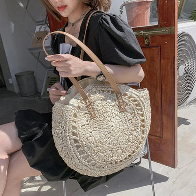 Hannah™ - Handmade Multifunctional Straw Handbag