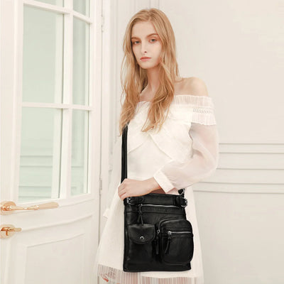 Ariana™ - Multiple Pockets Soft Leather Crossbody Bag