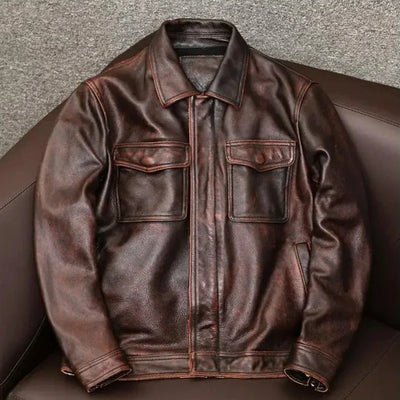 Hunter™ - Vintage Vegan Leather Jacket