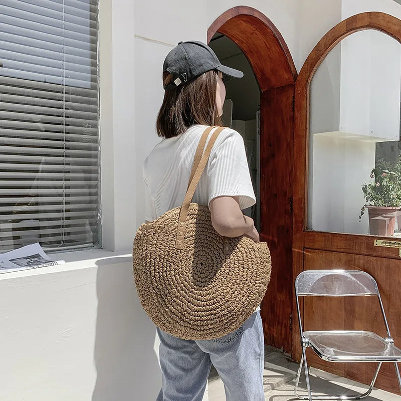 Hannah™ - Handmade Multifunctional Straw Handbag