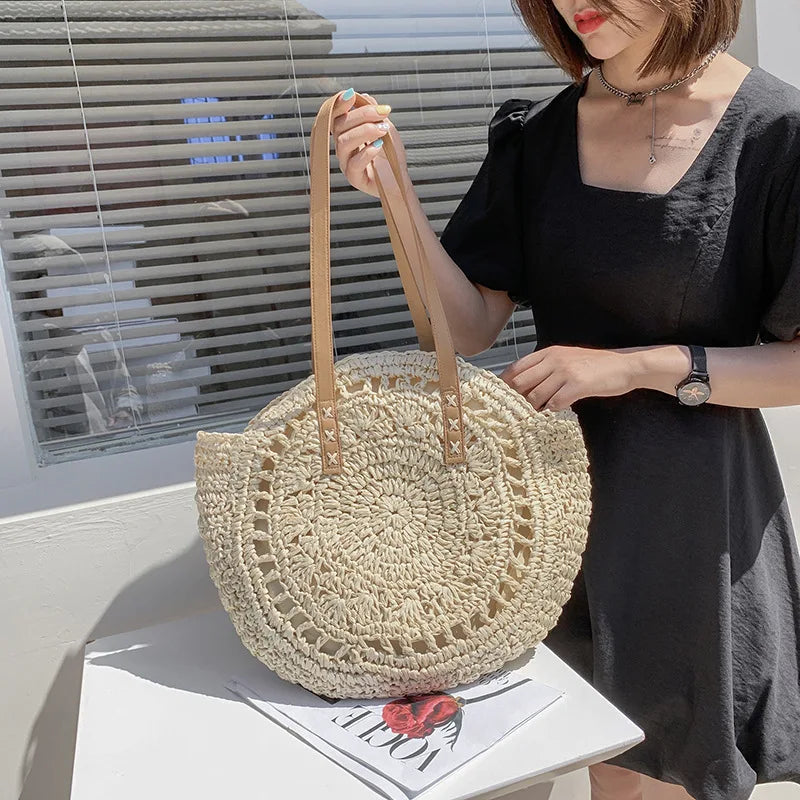 Hannah™ - Handmade Multifunctional Straw Handbag