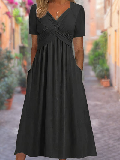 Aria™ - Comfortable V-Neck Dress