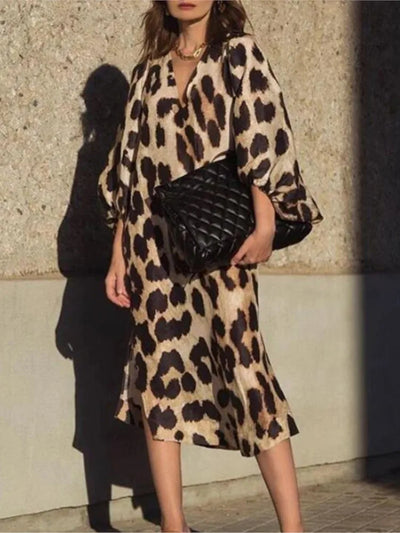 Aubrey™ - Modern Leopard Print Dress