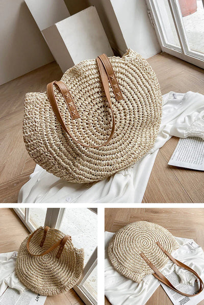 Hannah™ - Handmade Multifunctional Straw Handbag