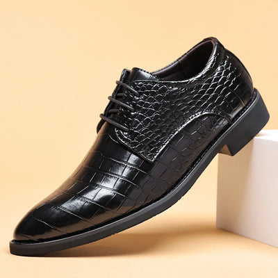 Lucas™ - Stylish Crocodile Pattern Vegan Leather Shoes