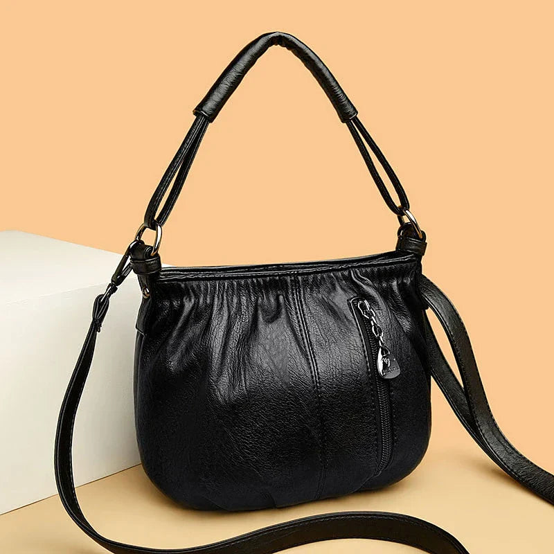 Lina™ - Vintage Leather Shoulder Bag