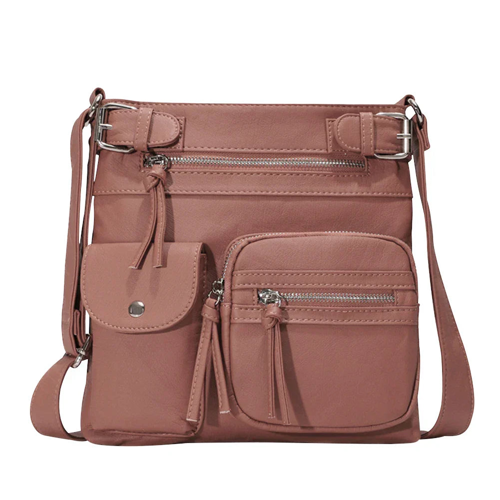 Ariana™ - Multiple Pockets Soft Leather Crossbody Bag