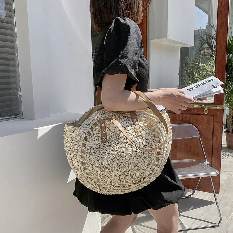 Hannah™ - Handmade Multifunctional Straw Handbag