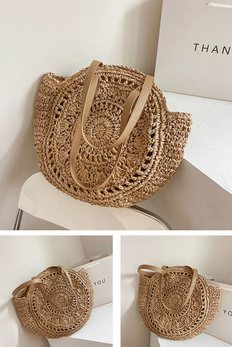 Hannah™ - Handmade Multifunctional Straw Handbag