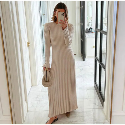 Avery™ - Elegant Knitted Maxi Dress