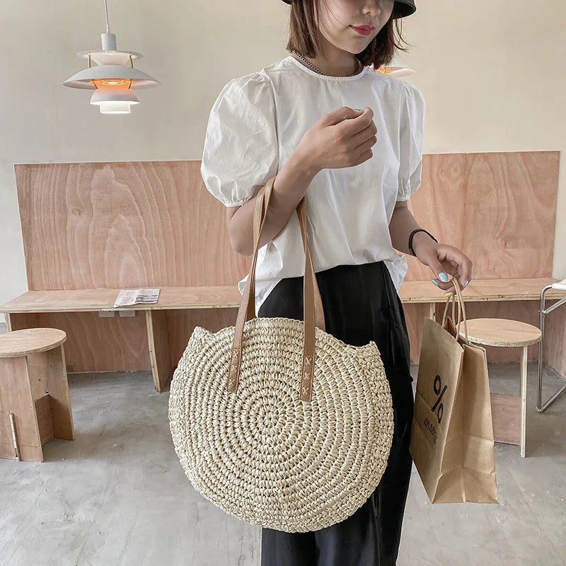 Hannah™ - Handmade Multifunctional Straw Handbag