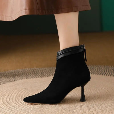 Victoria™ - Elegant Ankle Boots With Zipper