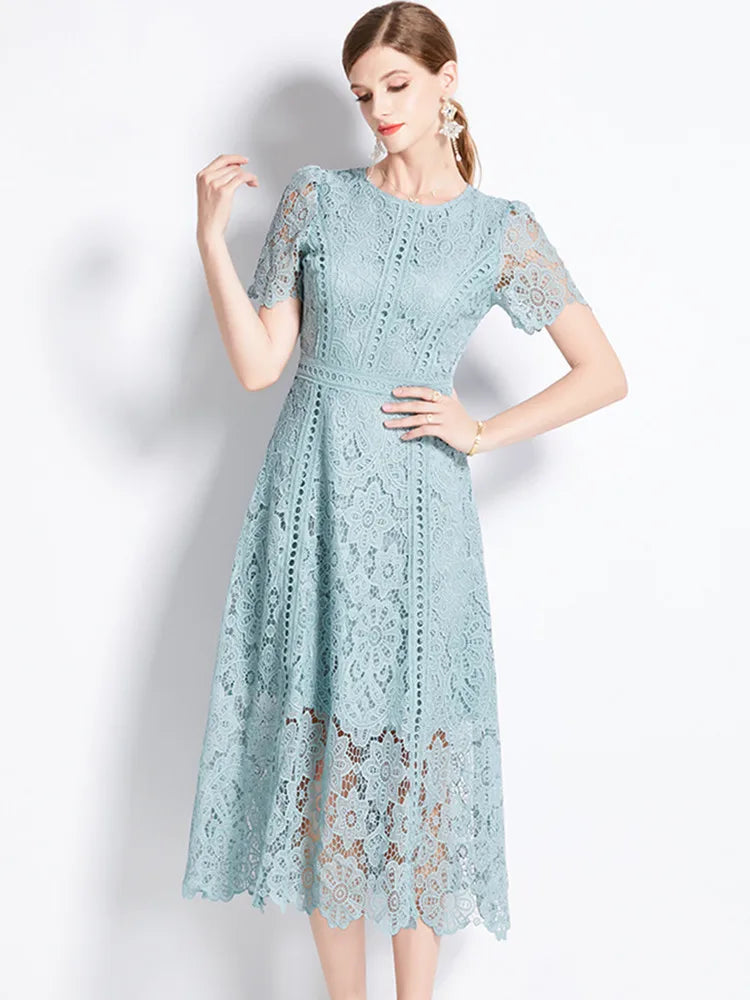 Charlotte™ - Vintage Lace Hollow Out Dress