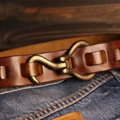 Levi™ - Handcrafted Pure Leather Hook Belt