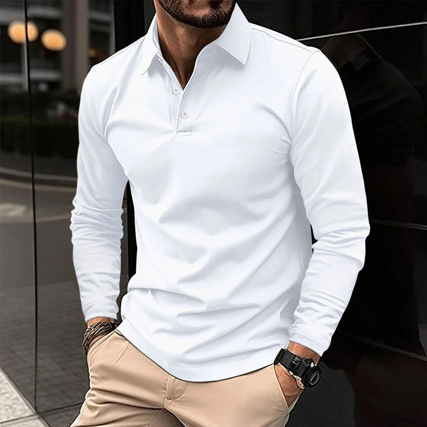 Ethan™ - Stylish Casual Long-Sleeved Polo