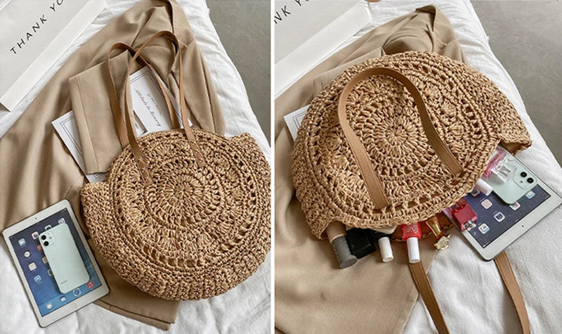 Hannah™ - Handmade Multifunctional Straw Handbag