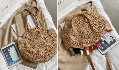 Hannah™ - Handmade Multifunctional Straw Handbag